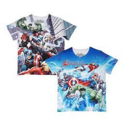 Marvel by Wear Your Mind Boys Pack Of 2 Avengers Printed Round Neck T-shirts-picture-28