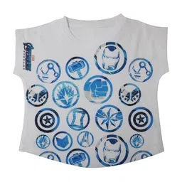 Marvel by Wear Your Mind Girls White Printed Top-picture-29