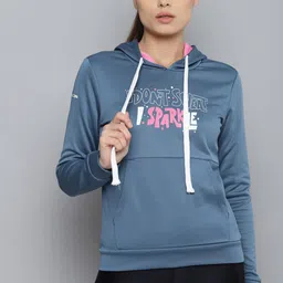Alcis Women Blue Hooded Sweatshirt-picture-32