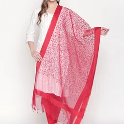 Dupatta Bazaar Red Embroidered Dupatta-picture-46