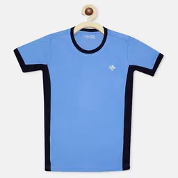 CHIMPRALA Girls Blue Solid Round Neck T-shirt-picture-20