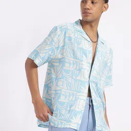 glitchez Beachside Abstract Vibes Relaxed Fit Shirt-image-90