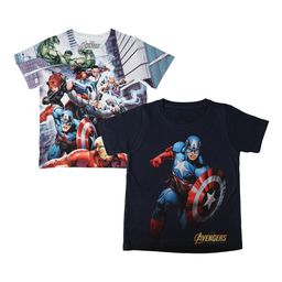 Marvel by Wear Your Mind Boys Pack Of 2 White Printed Round Neck T-shirts-picture-21