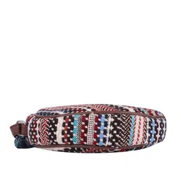 ASTRID Brown & Red Self Design Sling Bag image 4