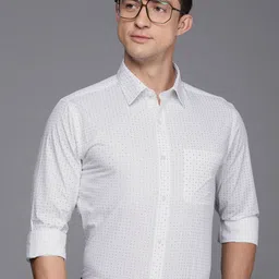 Raymond Men Pure Cotton Slim Fit Opaque Printed Formal Shirt-image-38