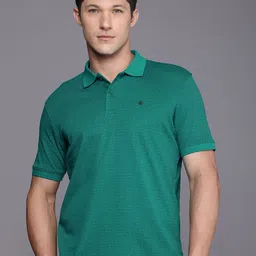 Louis Philippe Printed Polo Collar Pure Cotton T-shirt-picture-49