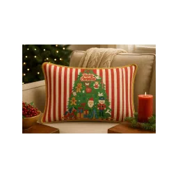 THROW PILLOW Tree Red Striped Cushion Cover (One Size) image 4