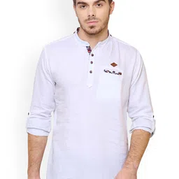 Kuons Avenue Men Tailored Fit Band Collar Pure Cotton Casual Shirt-image-25