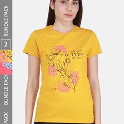 Monte Carlo Women Pack of 2 Printed Cotton Tops-picture-39