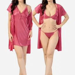 Romaisa Women Pack of 4 Nightdress-image-64