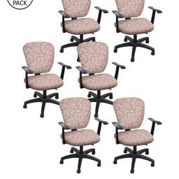 Cortina Set Of 6 Beige Floral Printed Chair Covers-picture-34