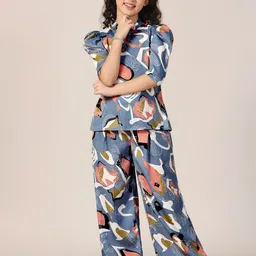 YK Girls Printed Top with Trousers Set-picture-46