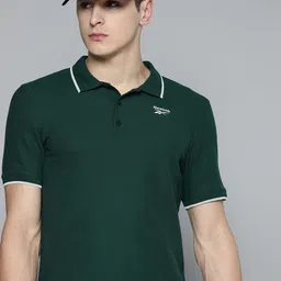 Reebok Men Brand Logo Printed Polo Collar Training Speedwick T-shirt-picture-23