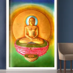 999Store Orange & Green Meditating Buddha Wall Sticker-picture-30