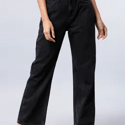 Tokyo Talkies Women Black Flared Mid-Rise Clean Look Jeans-image-27