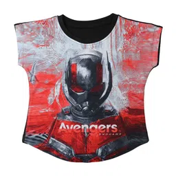Marvel by Wear Your Mind Girls Grey & Black Printed Top-picture-26