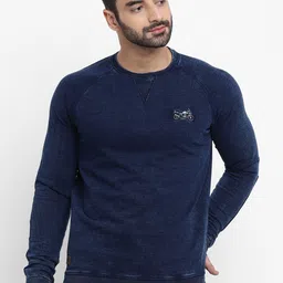 Royal Enfield Men Navy Blue Solid Sweatshirt-image-63