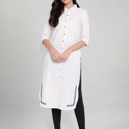W Straight Cotton Kurta image 1