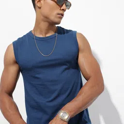 R.Code by The Roadster Life Co. Solid Sleeveless Regular Fit T-shirt-picture-52