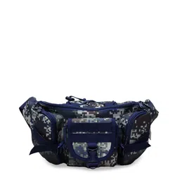 F Gear Unisex Navy Blue & Grey Camouflage Printed Waist Pouch-picture-21