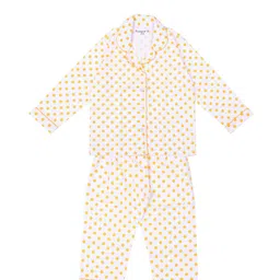 FUNKRAFTS Girls Yellow & White Printed Night Suit-image-61