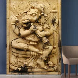 999Store Brown Lord Ganesha Mural Wall Sticker-image-21