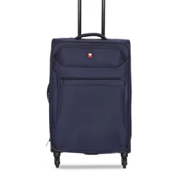 swissbrand SWISS BRAND Navy Blue Solid Hamilton Soft-Sided Medium Trolley Bag-picture-20