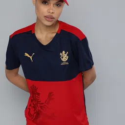 Puma x Royal Challengers Bangalore Women Navy Blue & Red 2022 Fan Jersey-picture-11