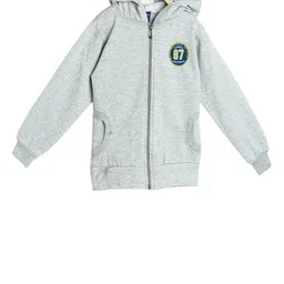 SWEET ANGEL Girls Grey Solid Hooded Sweatshirt-image-59
