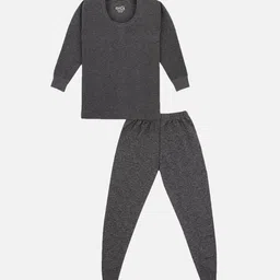DYCA Kids Charcoal Grey Solid Thermal Set-picture-18