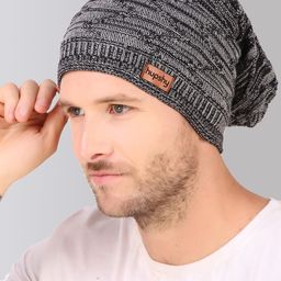 hupshy Men Self Design Acrylic Beanie Cap-picture-47