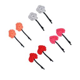 FUNKRAFTS Girls Set Of 8 Multi Coloured Crochet Bobby Pins-picture-48