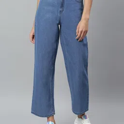 Kotty Women Blue Flared High-Rise Stretchable Jeans-picture-22