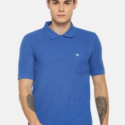 Dollar Men Blue Solid Polo Collar T-shirt-picture-23