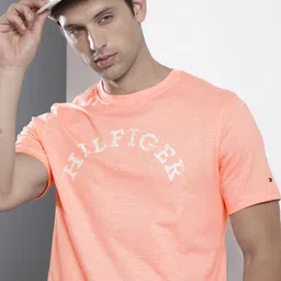 Tommy Hilfiger Men Brand Logo Printed Pure Cotton T-shirt-picture-45