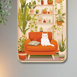 SAF Red & White Floral Printed Wooden Wall Art-image-55