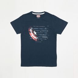 Octave Boys Blue Captain America Print Round Neck Cotton Pure Cotton T-shirt-picture-38
