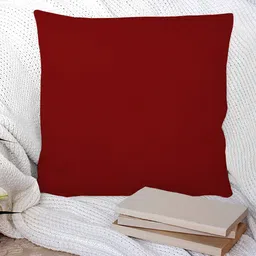 Kuber Industries Set Of 4 Maroon Solid Microfiber Filled Floor Cushions image 4