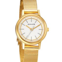 Sonata Women White & Gold-Toned Analogue Watch 8096YM09-picture-39