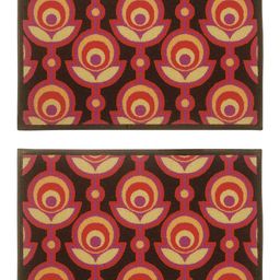 BIANCA Set of 2 Purple & Orange Patterned Anti-Skid Doormats-picture-48