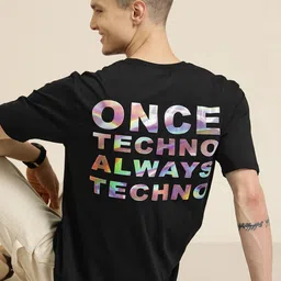 HERE&NOW Typography Printed Pure Cotton T-shirt-picture-28