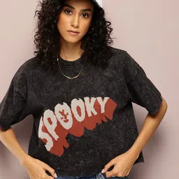 Kook N Keech Disney Mickey Mouse Printed Drop-Shoulder Sleeves Boxy T-shirt-picture-16