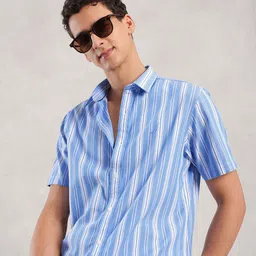 Nautica Pure Cotton Classic Fit Striped Casual Shirt-picture-38