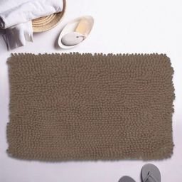 BIANCA Brown Solid Shaggy Anti-Skid Bath Rug-picture-39