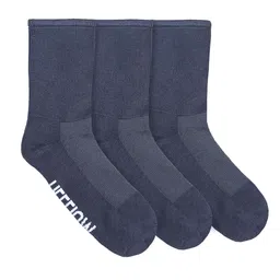 Heelium Unisex Pack of 3 Grey Solid Calf-Length Socks image 1
