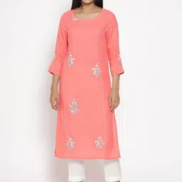 W Women Floral Embroidered Thread Work Kurta-picture-33