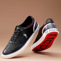 U.S. Polo Assn. Men Contrast Sole Lace-Up Sneakers image 2