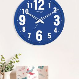 RANDOM Blue & White Big Font Round Shaped Wall Clock-picture-29