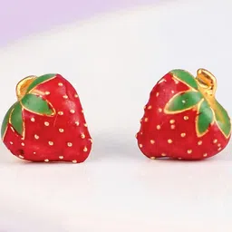 elegante kids Silver Strawberry Earrings-picture-15