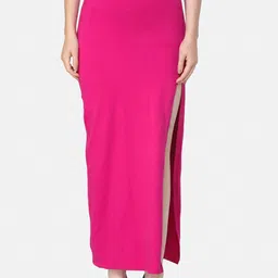 SCORPIUS Women Magenta Pink Solid Straight Maxi Skirt-picture-45